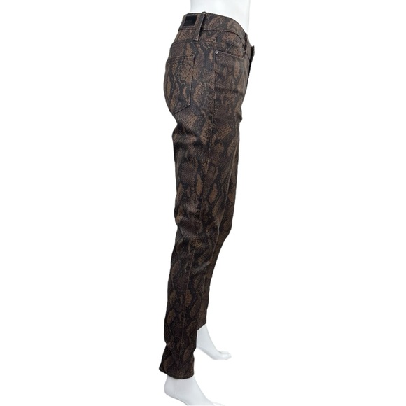 PAIGE Brown Snake Print HOXTON ULTRA SKINNY - Picture 4 of 10
